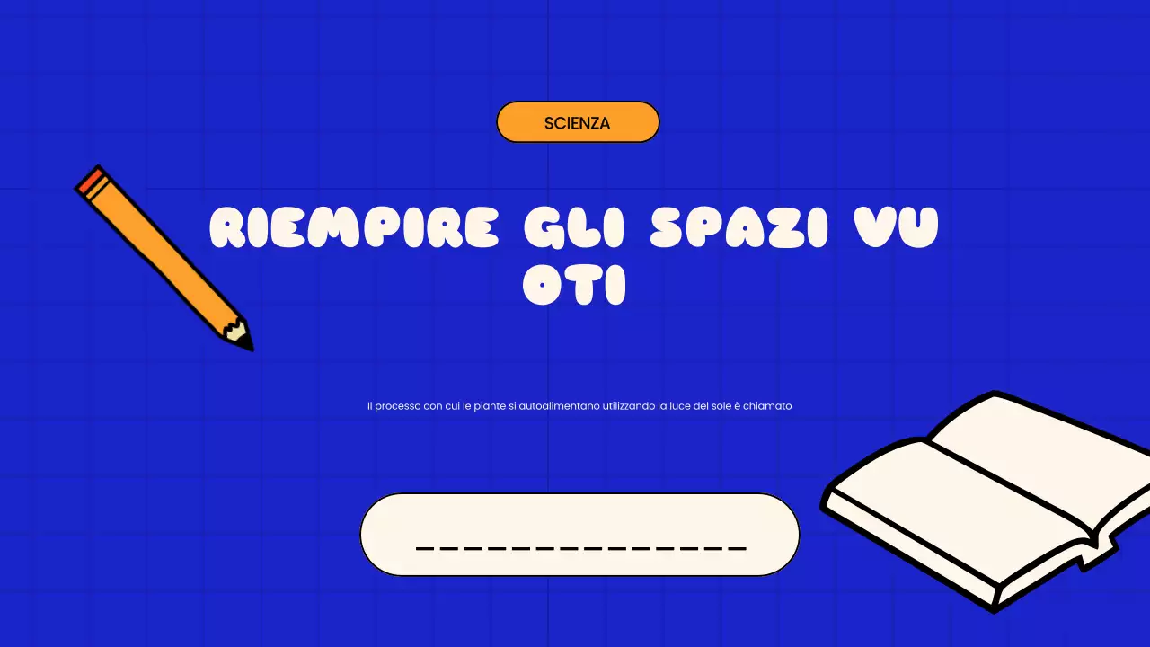 Presentazione della scuola con Quiz giocosi blu