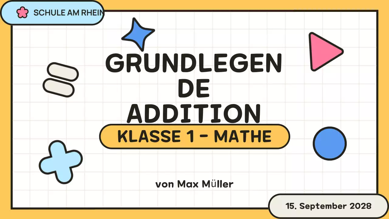 gelber sauberer Mathekurs