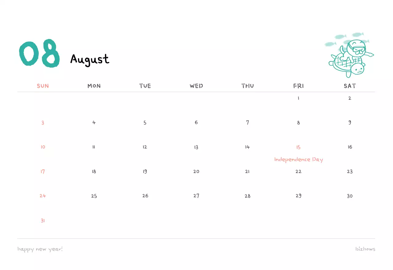 Ivory Cozy Daily Calendar