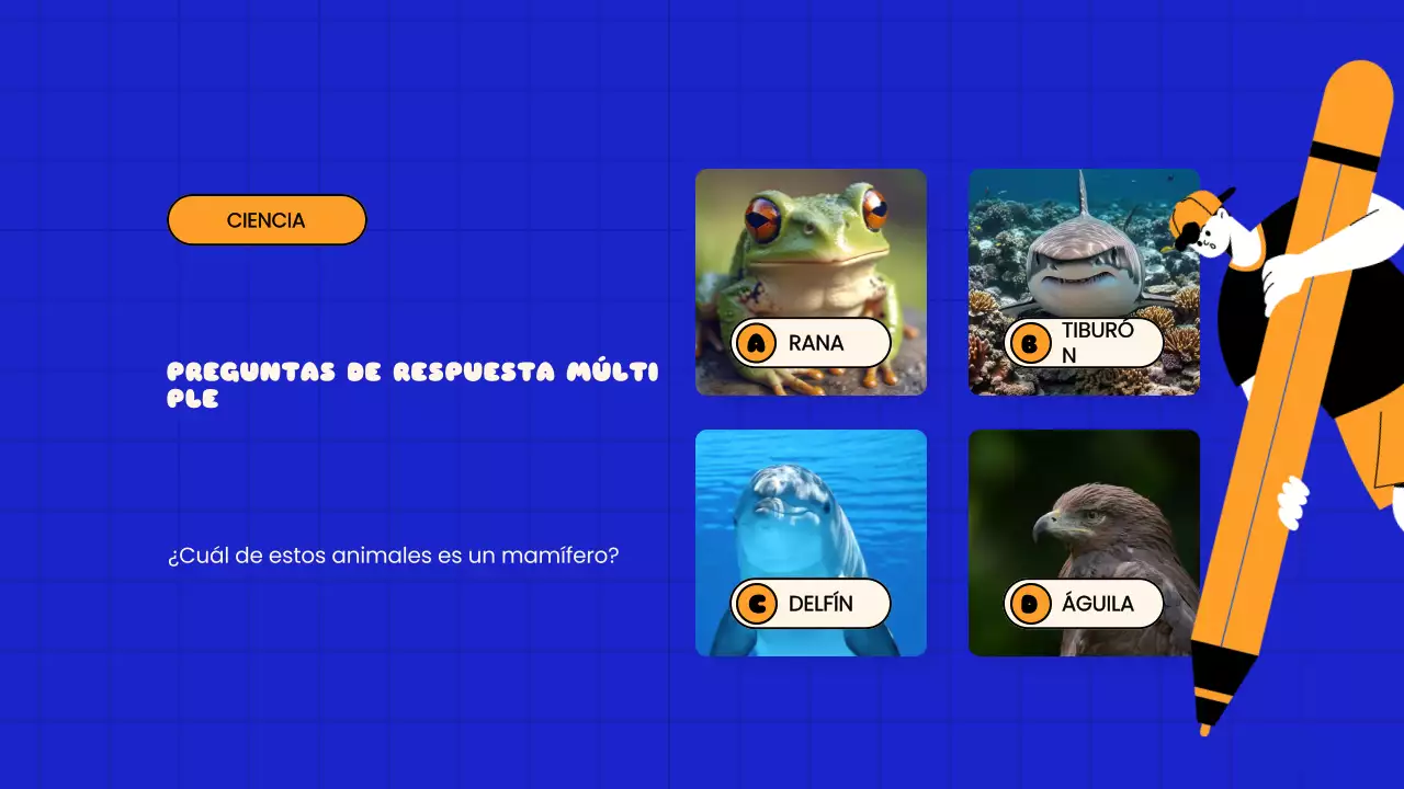 Blue Playful Quiz Time Presentación escolar