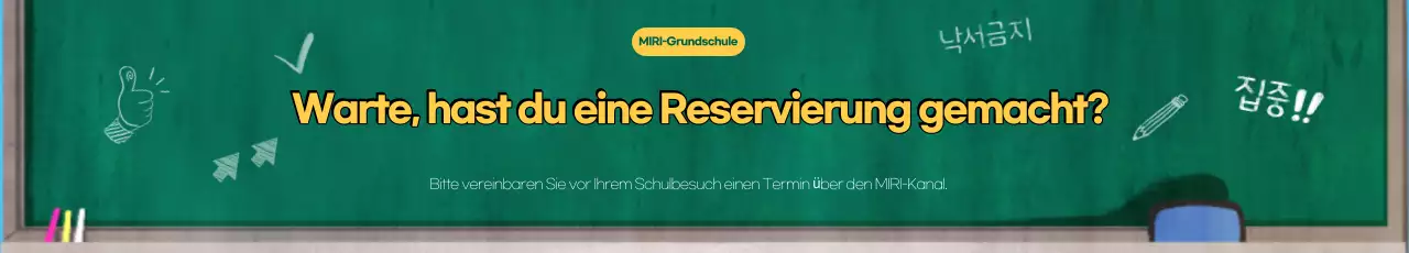 Hübsche grüne Terminankündigungen für Schulbesuche