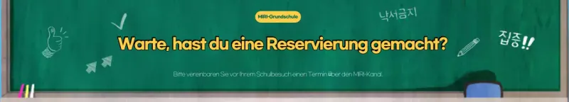 Hübsche grüne Terminankündigungen für Schulbesuche
