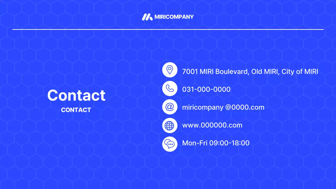 Apresentação de negócios moderna azul