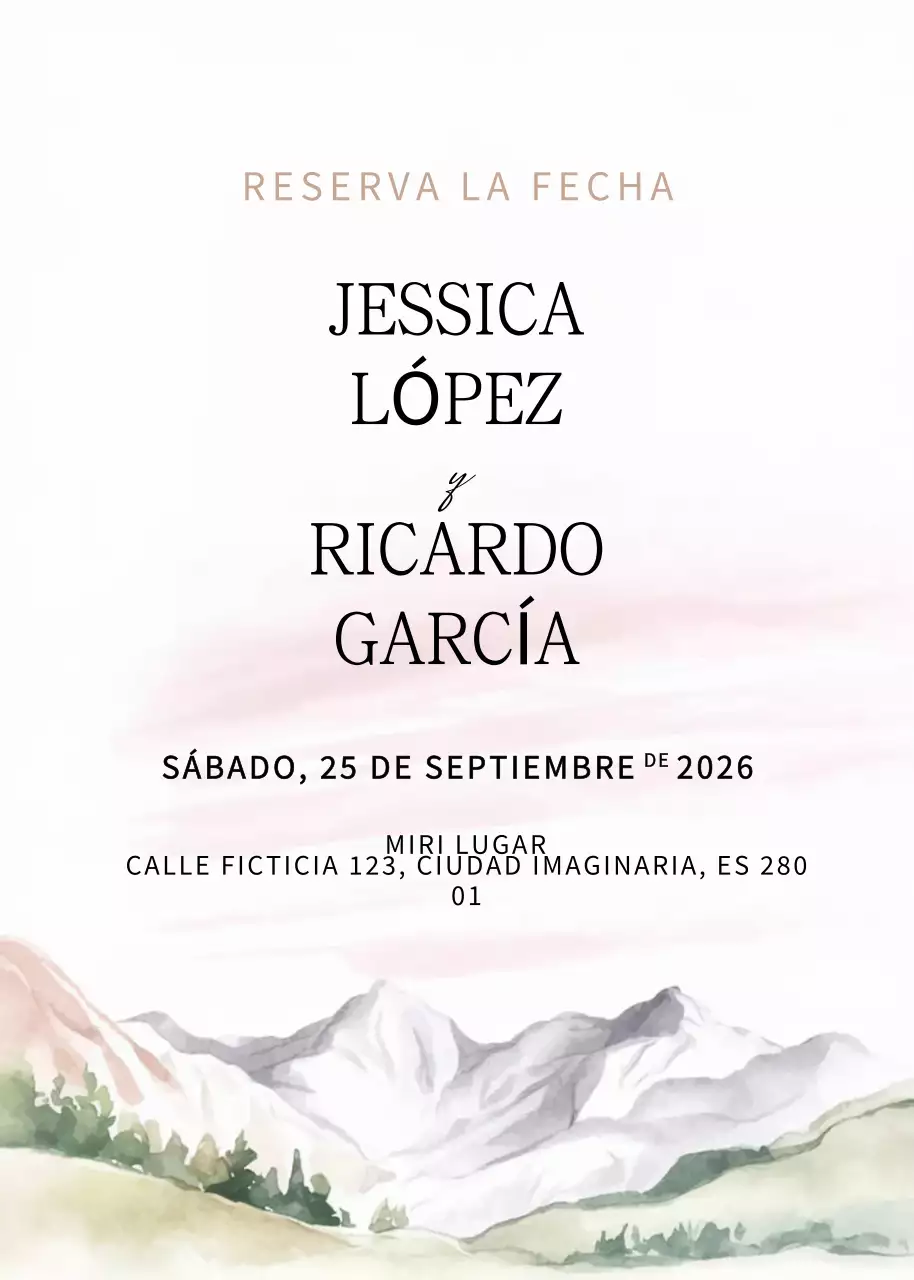 Invitación de boda elegante beige