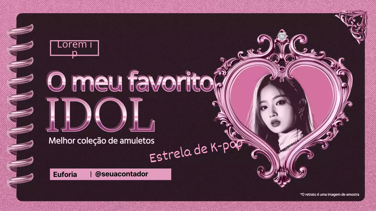 promoção K-pop cor-de-rosa na moda