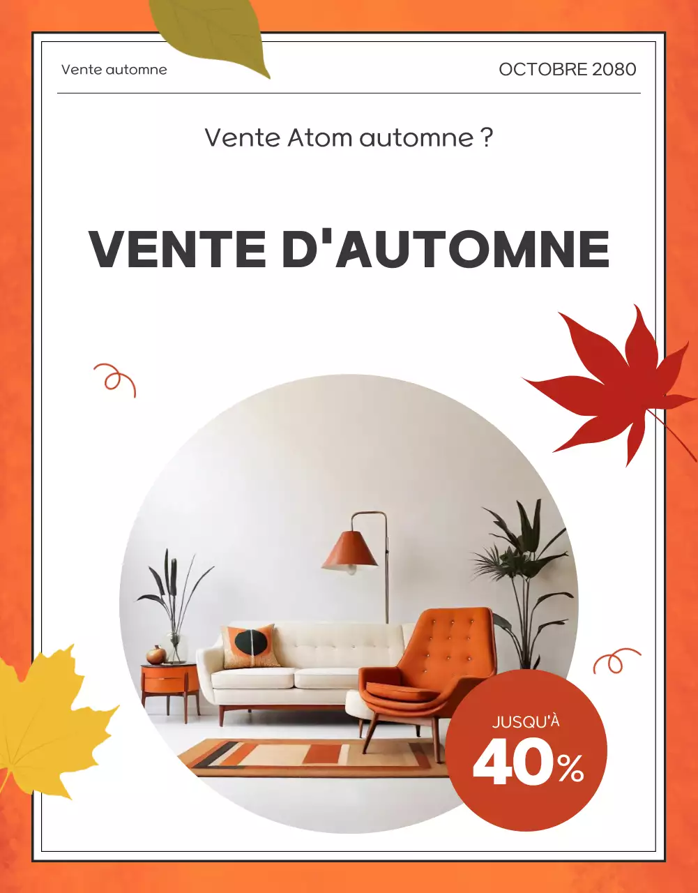 Promouvoir une offre de réduction Orange Modern