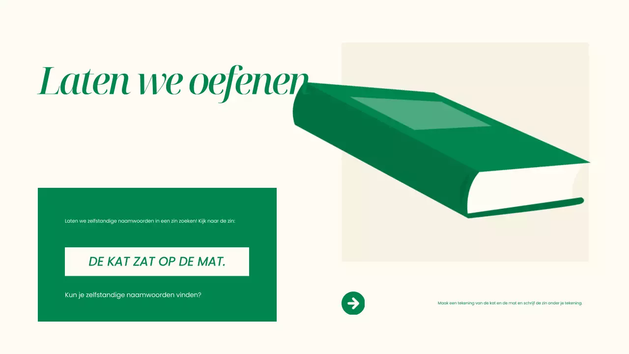 Presentatie Beige Eenvoudige grammatica en zelfstandige naamwoorden