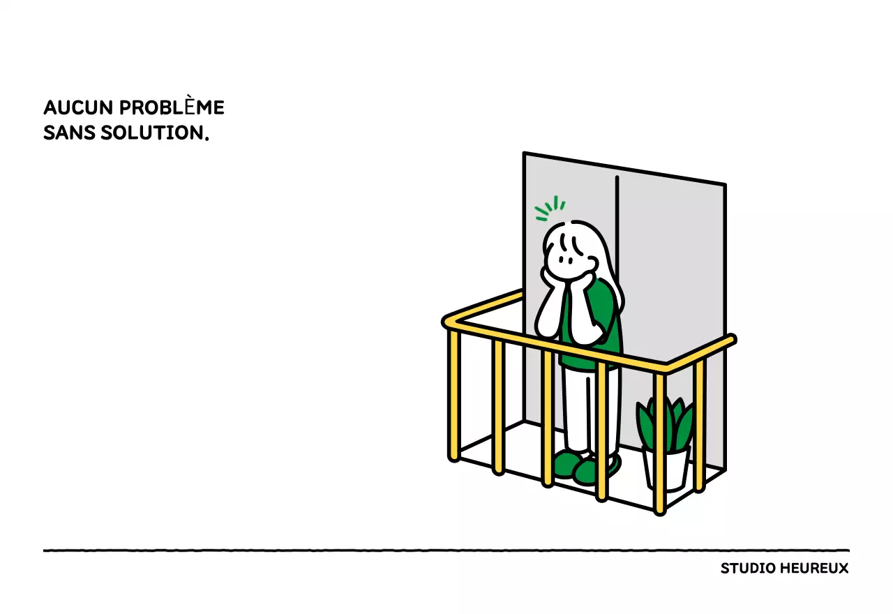 Calendrier illustré avec un joli style de lignes