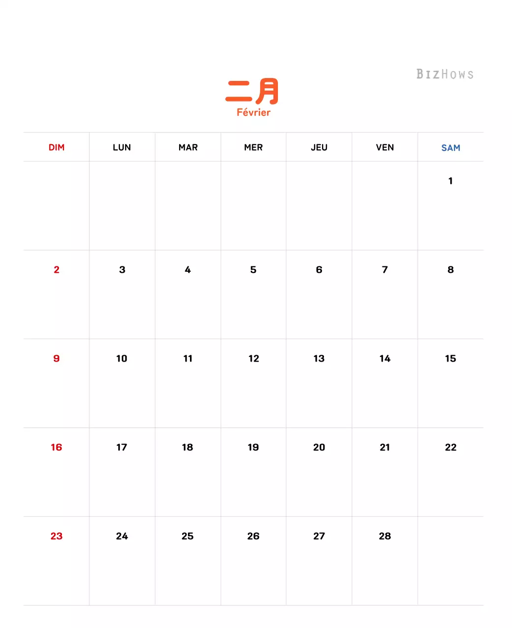 Calendrier du Nouvel An avec illustrations chaleureuses