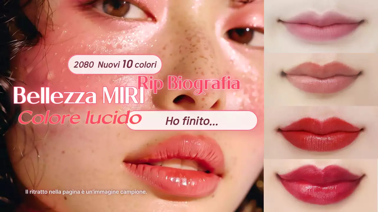 Una pubblicità di bellezza chic in rosa