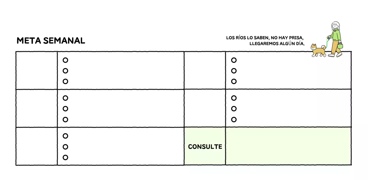 Calendario ilustrado con un bonito estilo de líneas