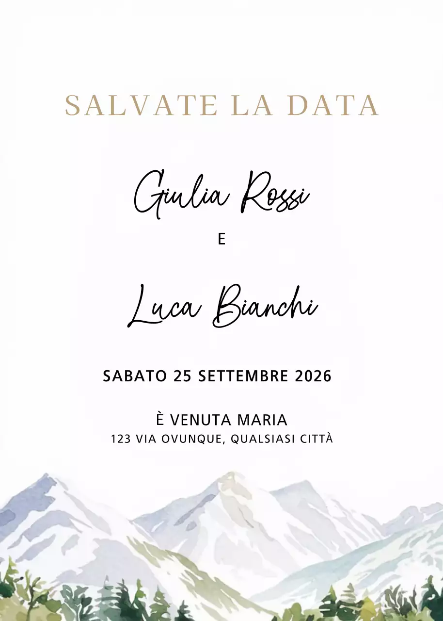 Invito di nozze elegante beige