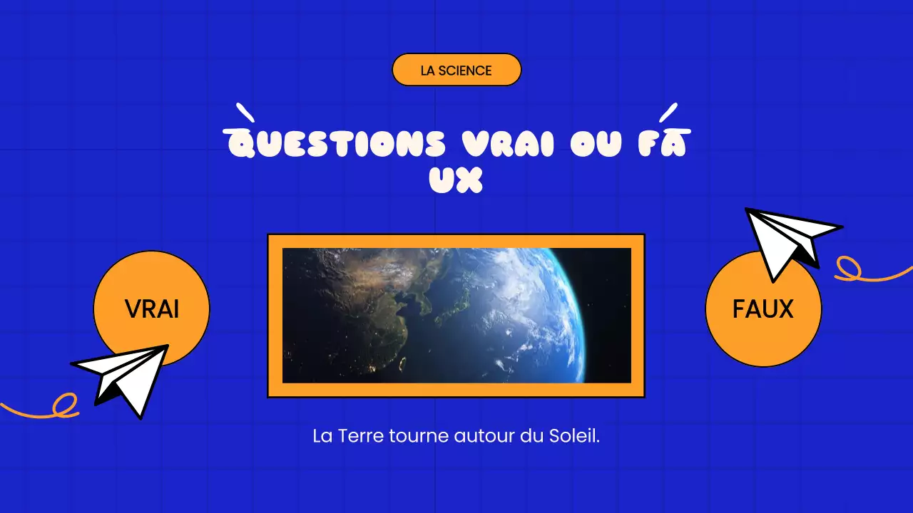 Blue Playful Quiz Time School Presentation (en anglais)