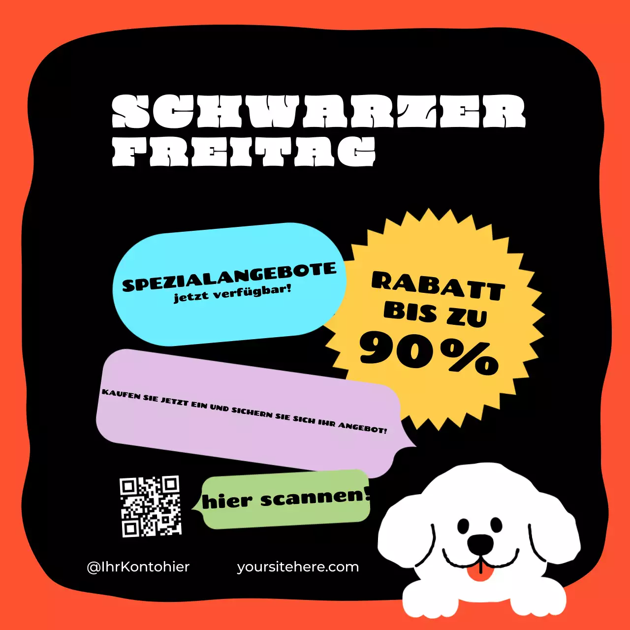 Kühn und niedlich Black Friday Sale Promotion Post