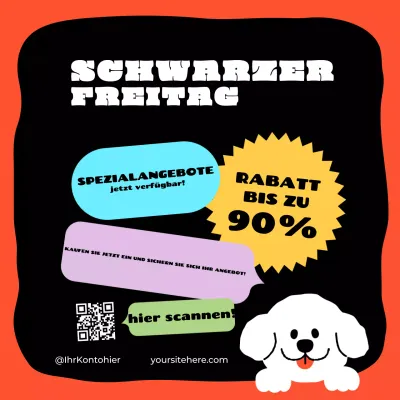 Kühn und niedlich Black Friday Sale Promotion Post