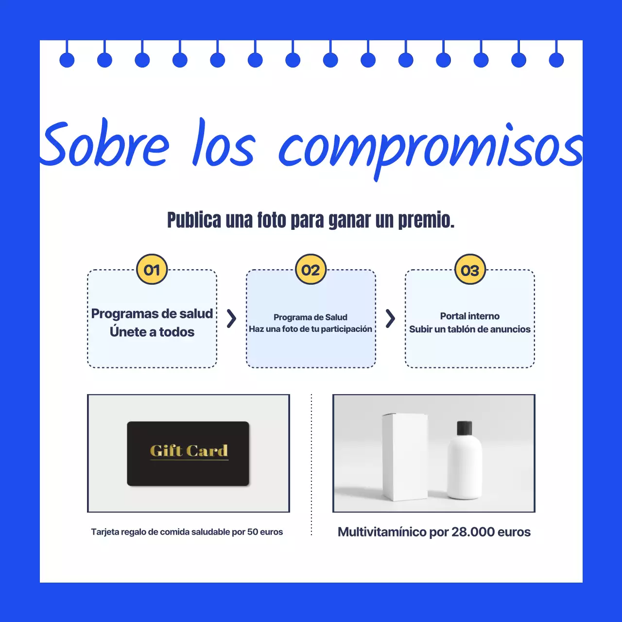 Promocione la campaña de salud de su empresa en azul.