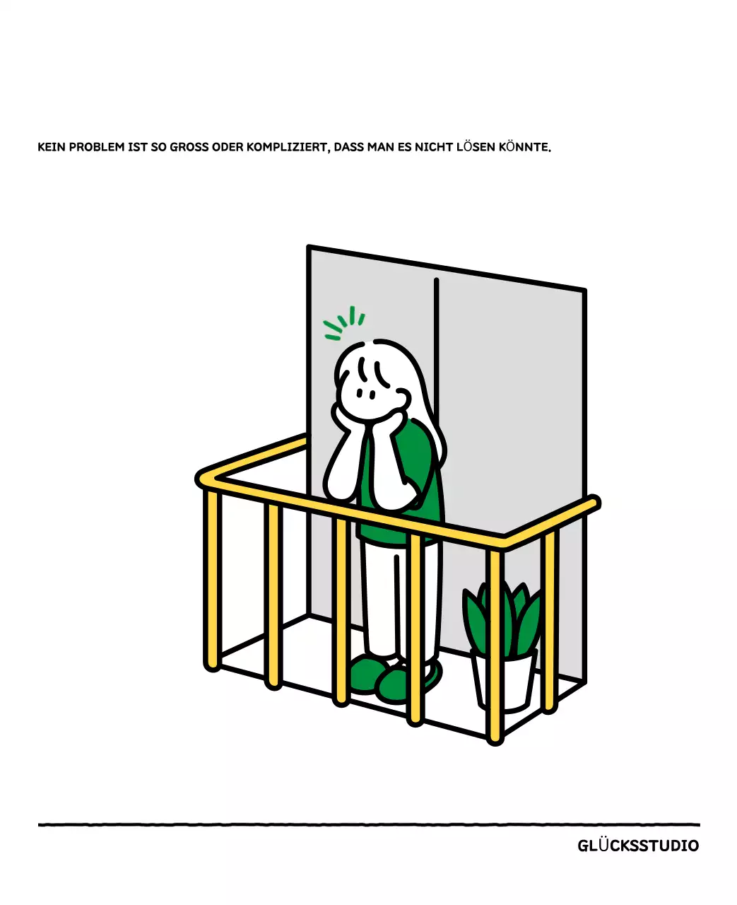 Illustrierter Kalender mit schönem Linienstil