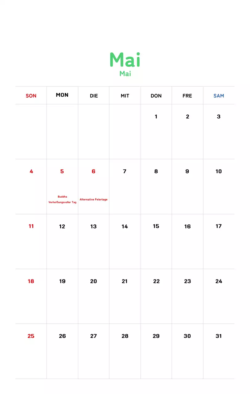 Neujahrskalender mit warmen Illustrationen