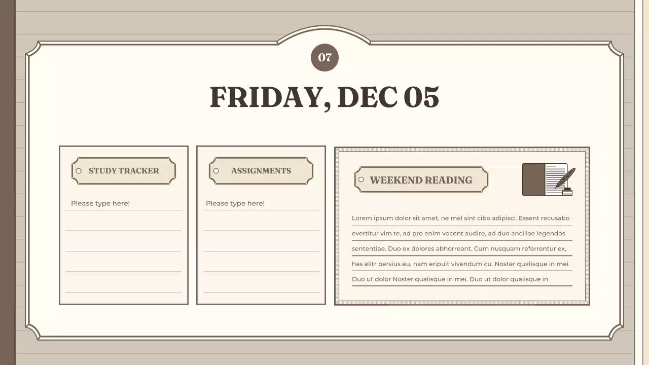 Beige Vintage Class Agenda Planner Presentation