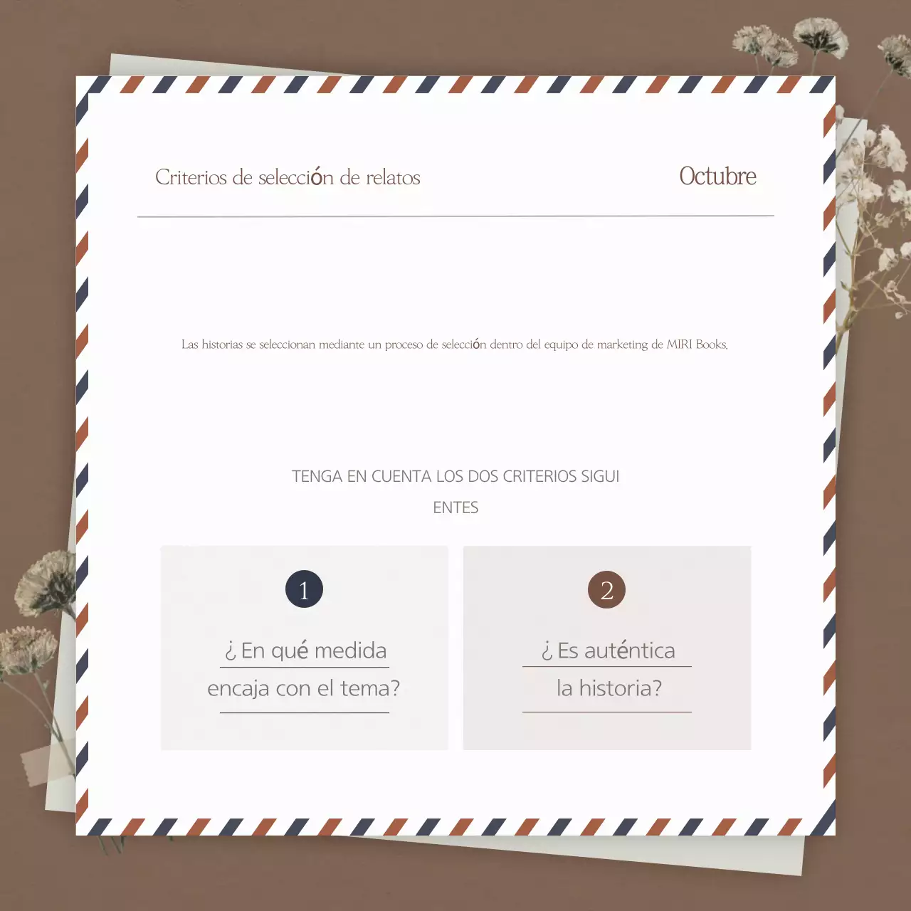 Un sencillo cuento de otoño en marrón para promocionar su evento