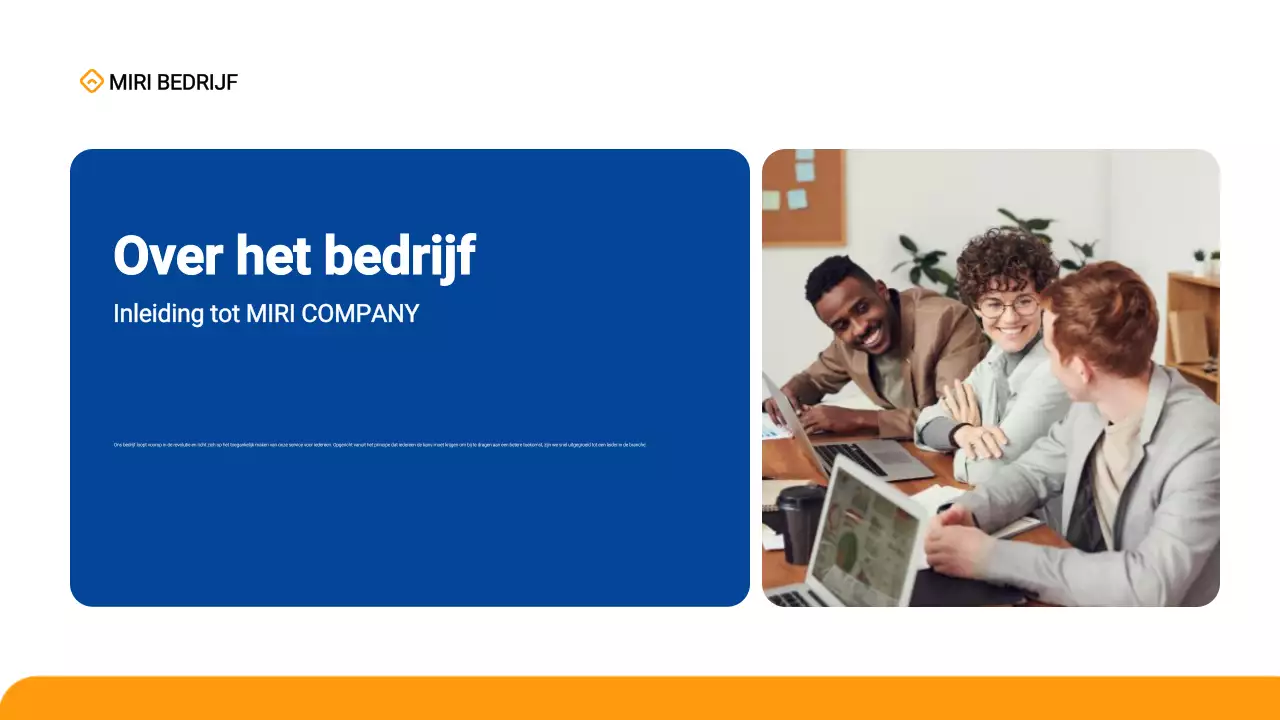 eenvoudig modern blauw inwerken van werknemers