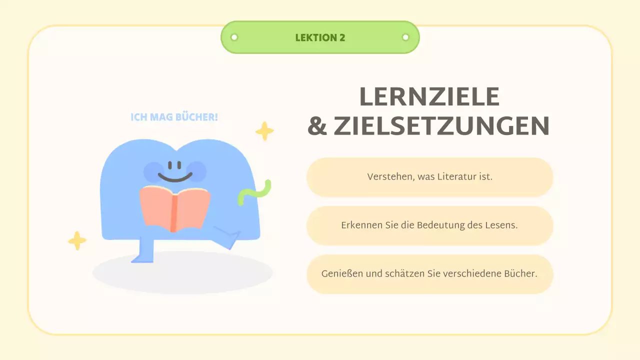 gelbe abstrakte Literaturklasse