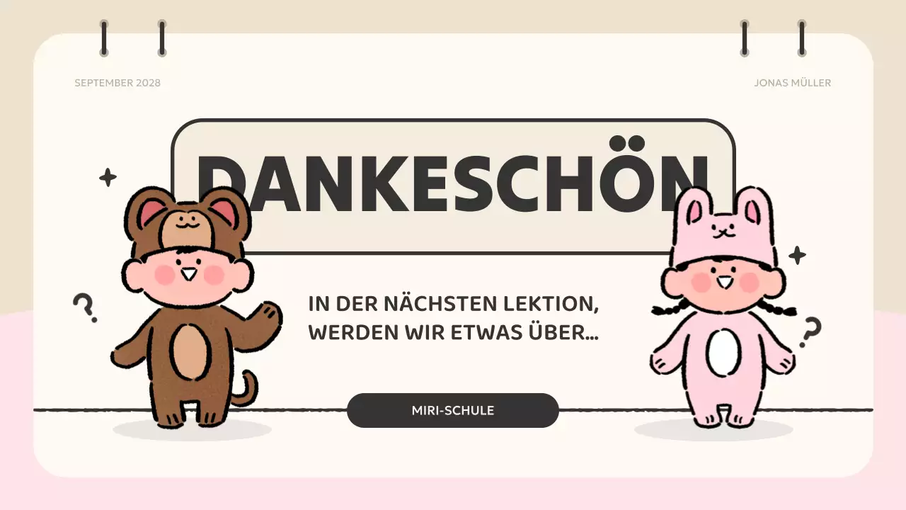 beige animation quiz material