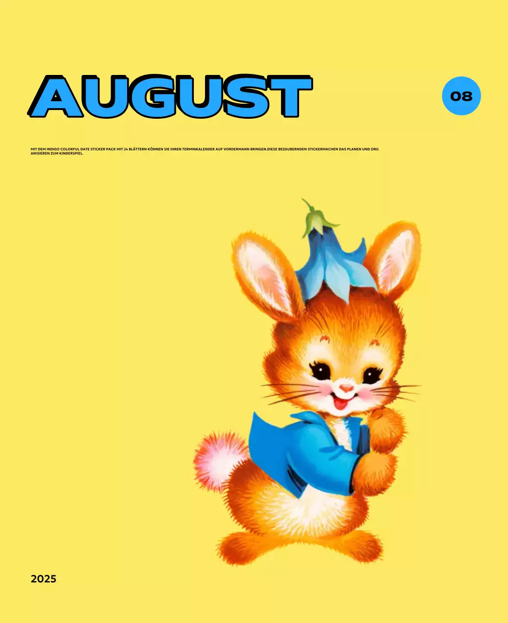 Bunte Kalender mit einer Vielzahl von Retro-Illustrationen