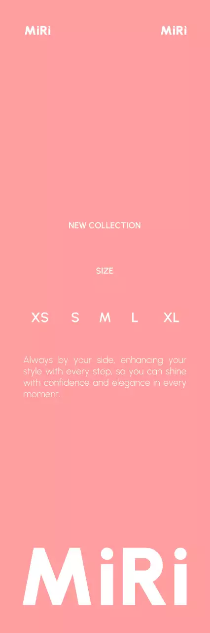 핑크 미니멀 패션 광고