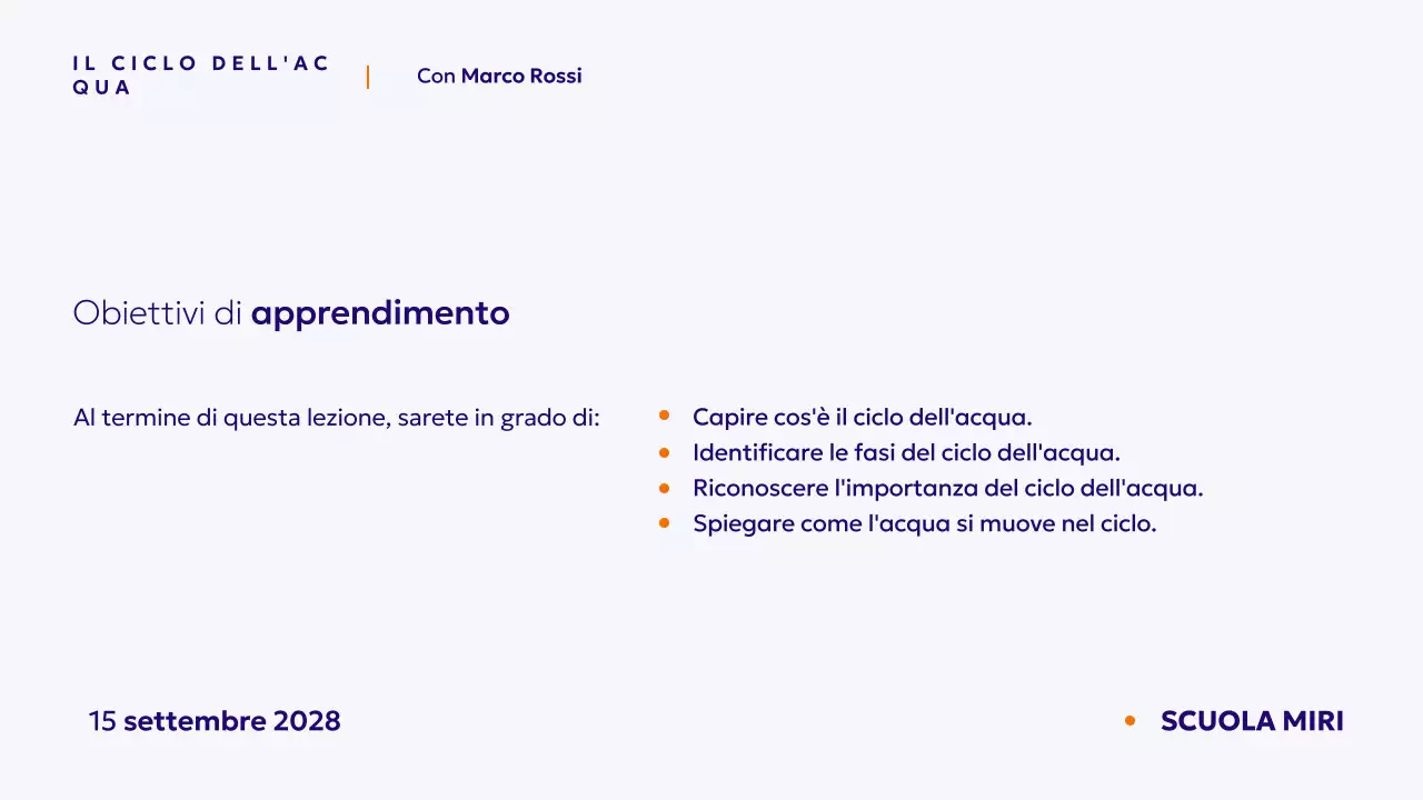 Presentazione del corso Blu minimal science