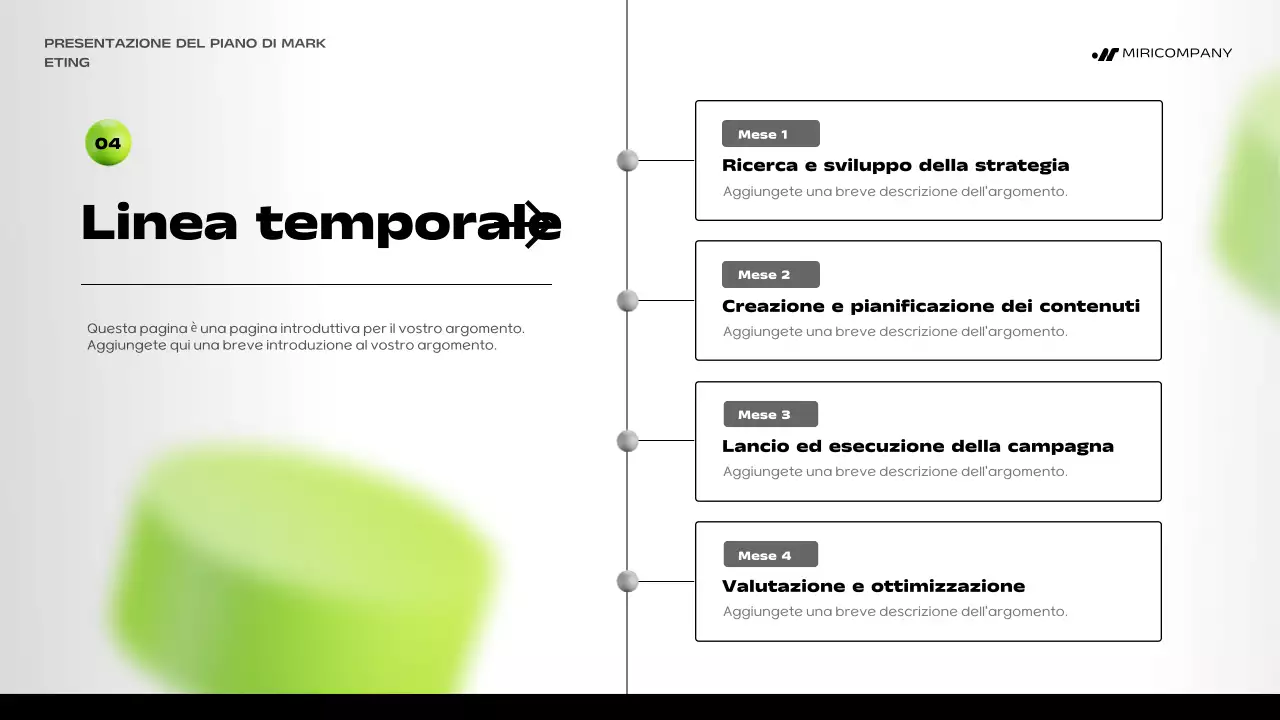 piano di marketing green bold