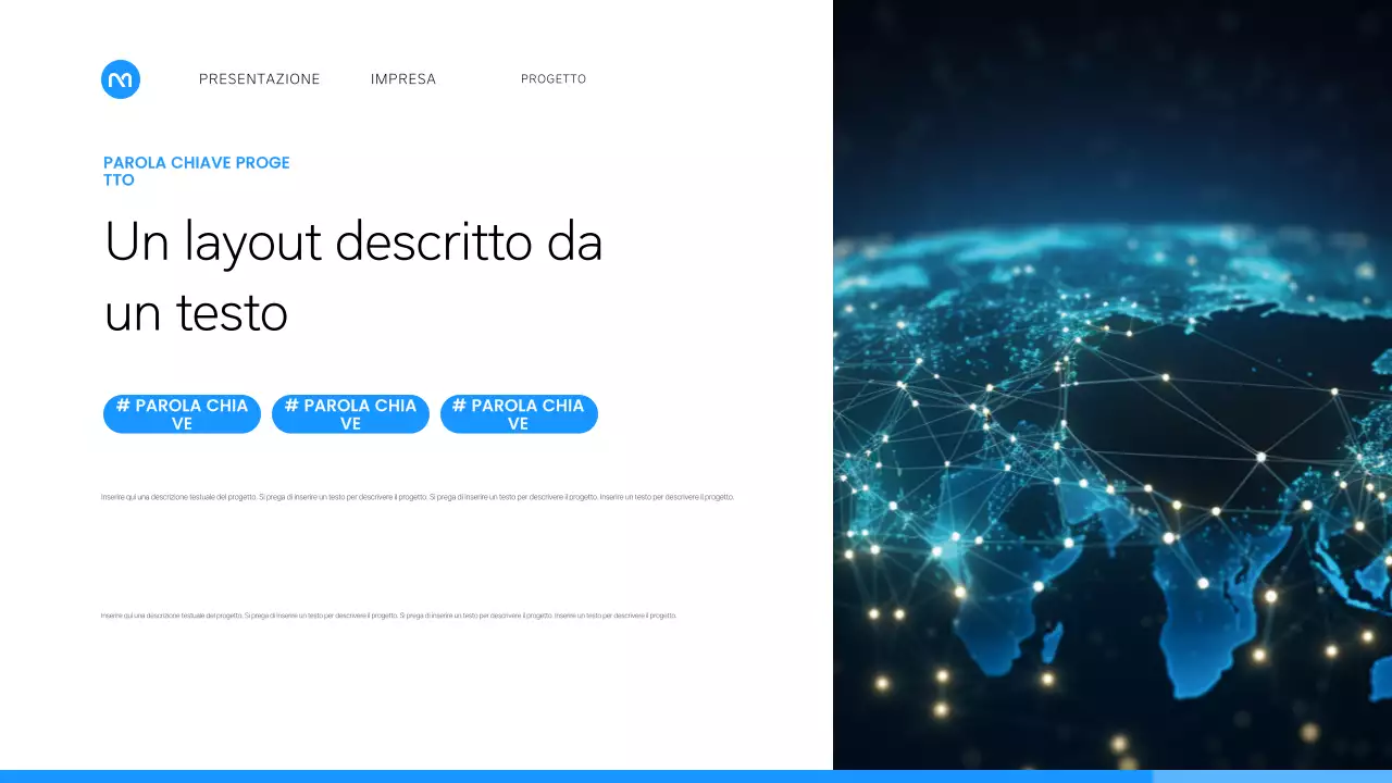 Un semplice business plan in bianco e blu