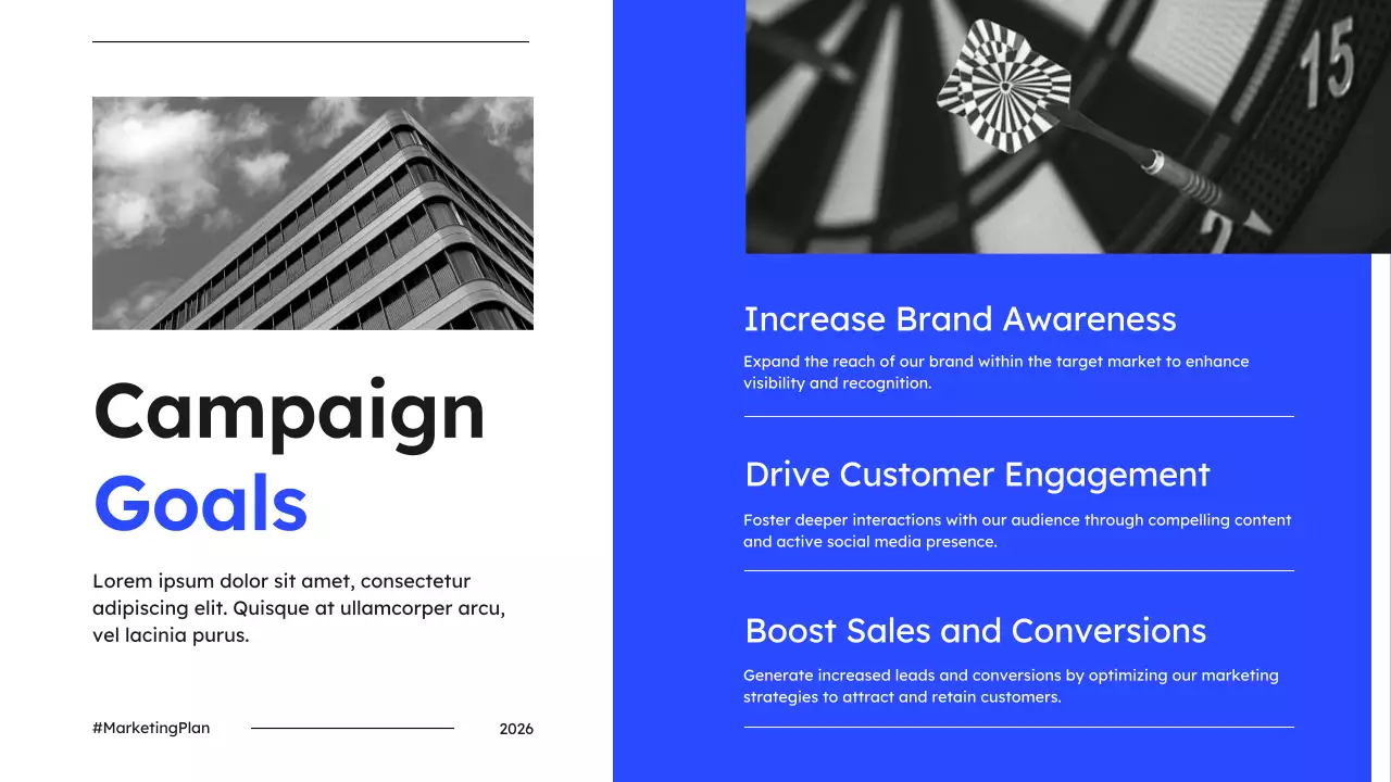 Blue Modern Marketing Plan Document Presentation
