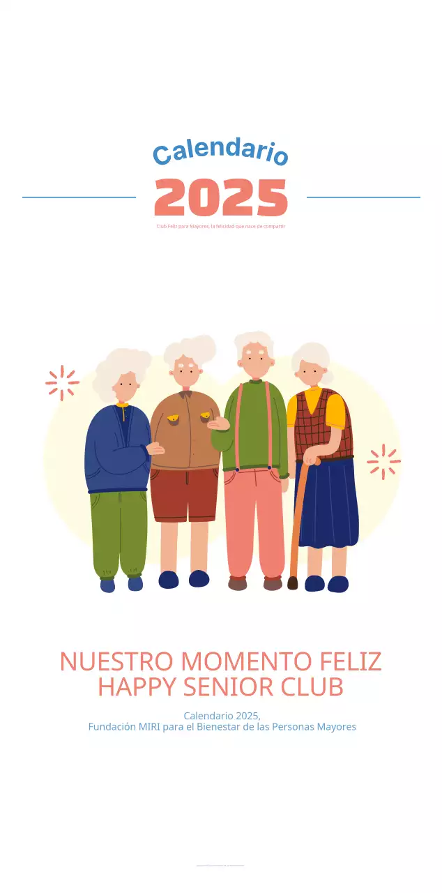 Calendario comercial con simpáticas ilustraciones