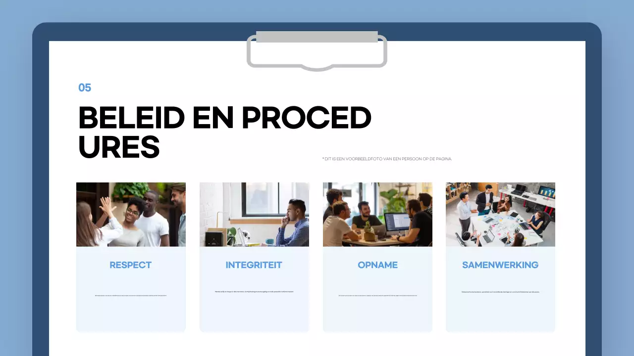 blauw modern inwerkgids