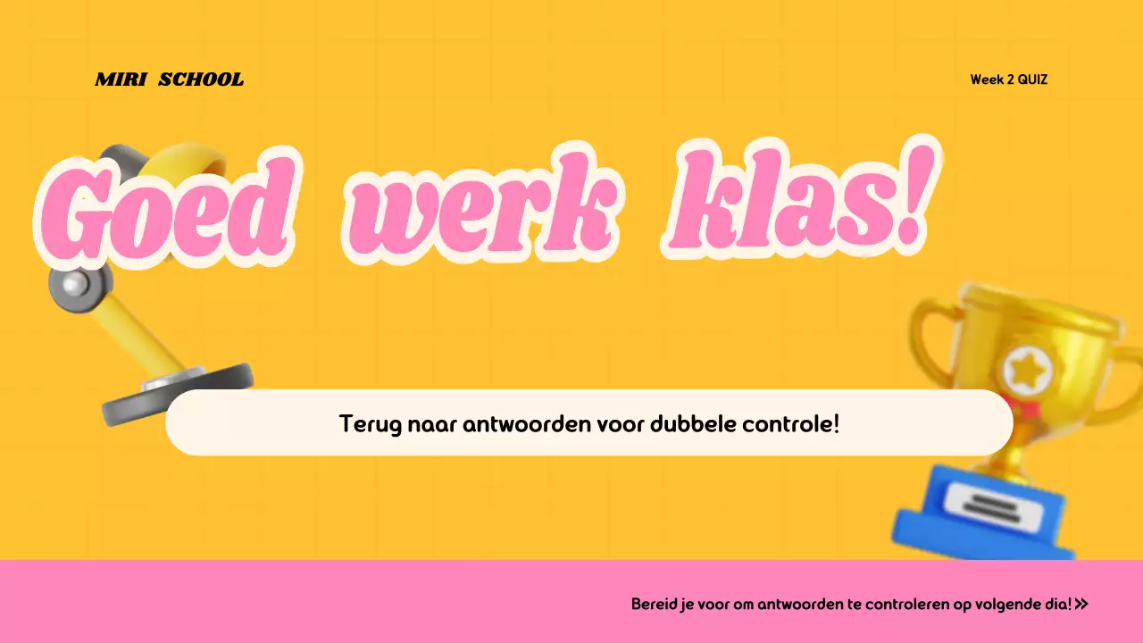 Kleurrijk modern quizlesmateriaal