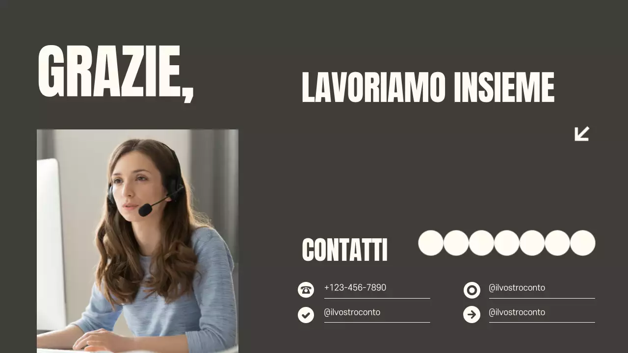 Presentazione del documento del portafoglio moderno arancione