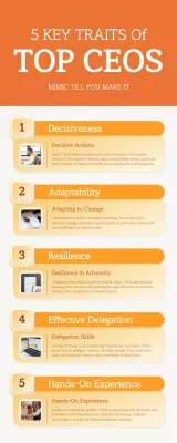 Orange Professional Leadership Guide Infographic