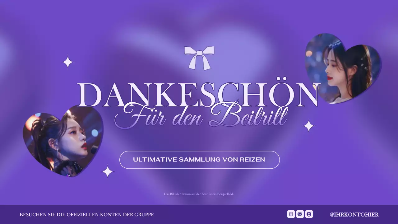 lila elegante Werbeanzeige