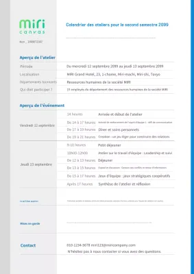 Guide des ateliers modernes en bleu et gris