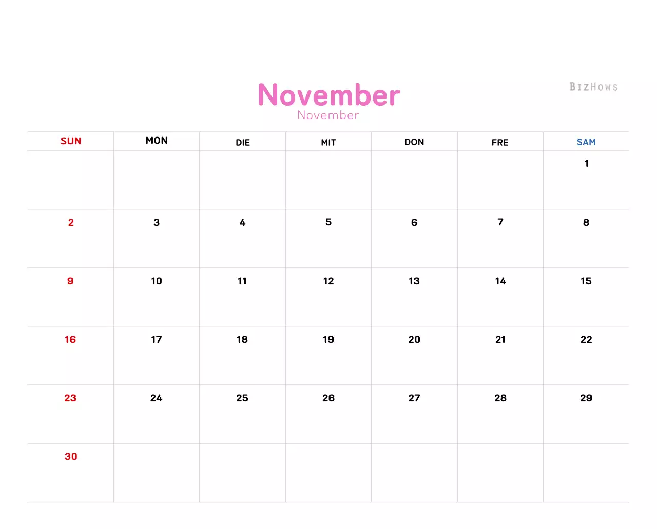 Neujahrskalender mit warmen Illustrationen