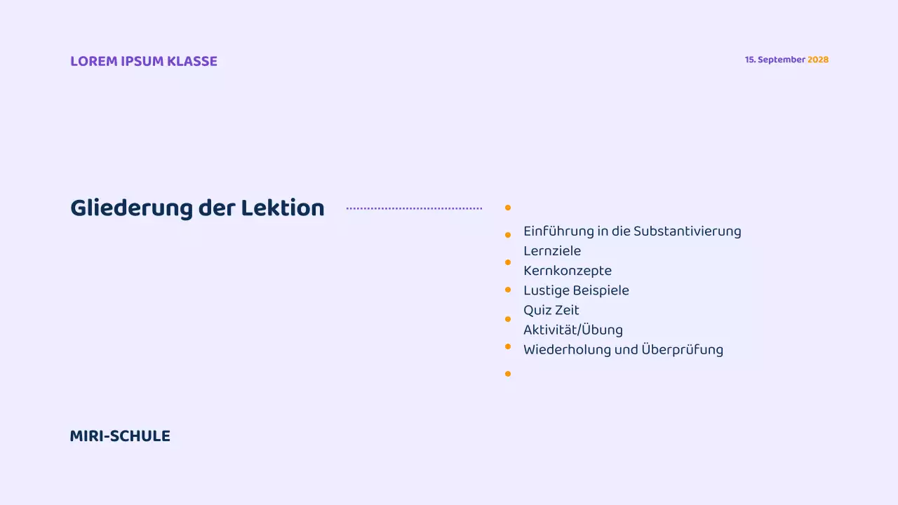 Lila moderne Grammatik Kurs Präsentation