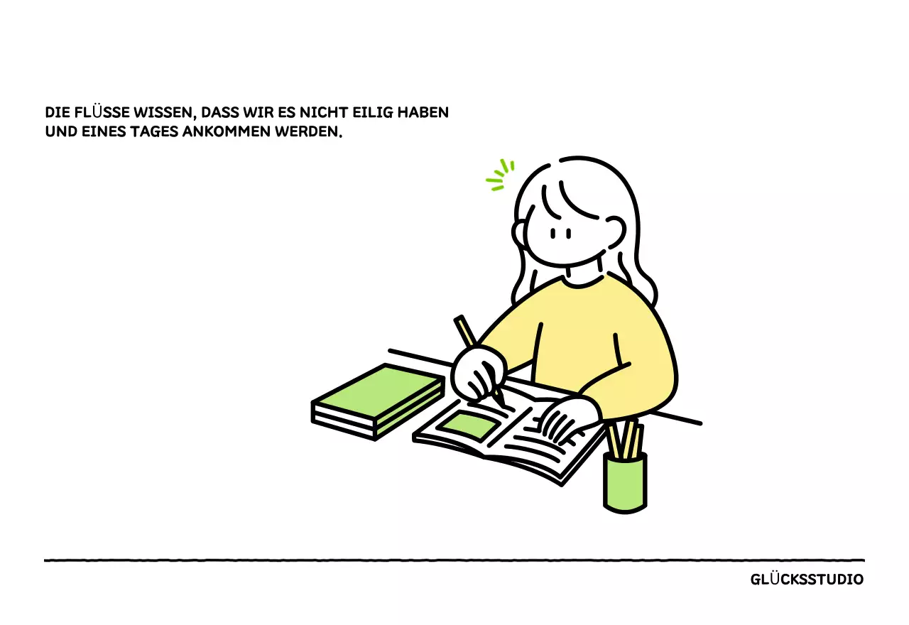 Illustrierter Kalender mit schönem Linienstil