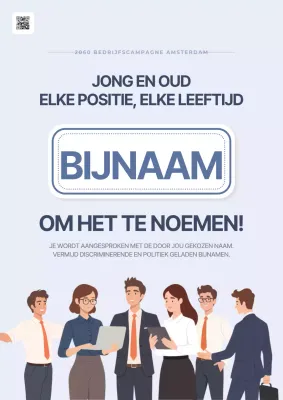 Promoot een lichtblauwe eenvoudige campagne