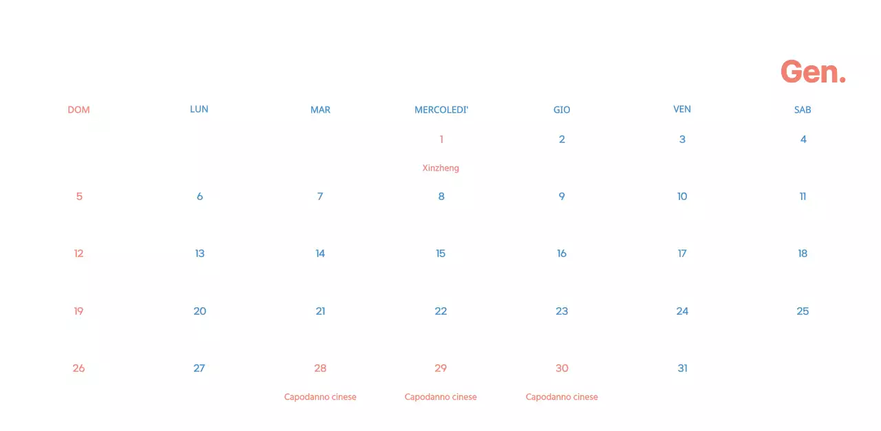 Calendario aziendale con simpatiche illustrazioni