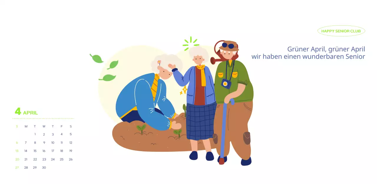 Geschäftskalender mit niedlichen Illustrationen