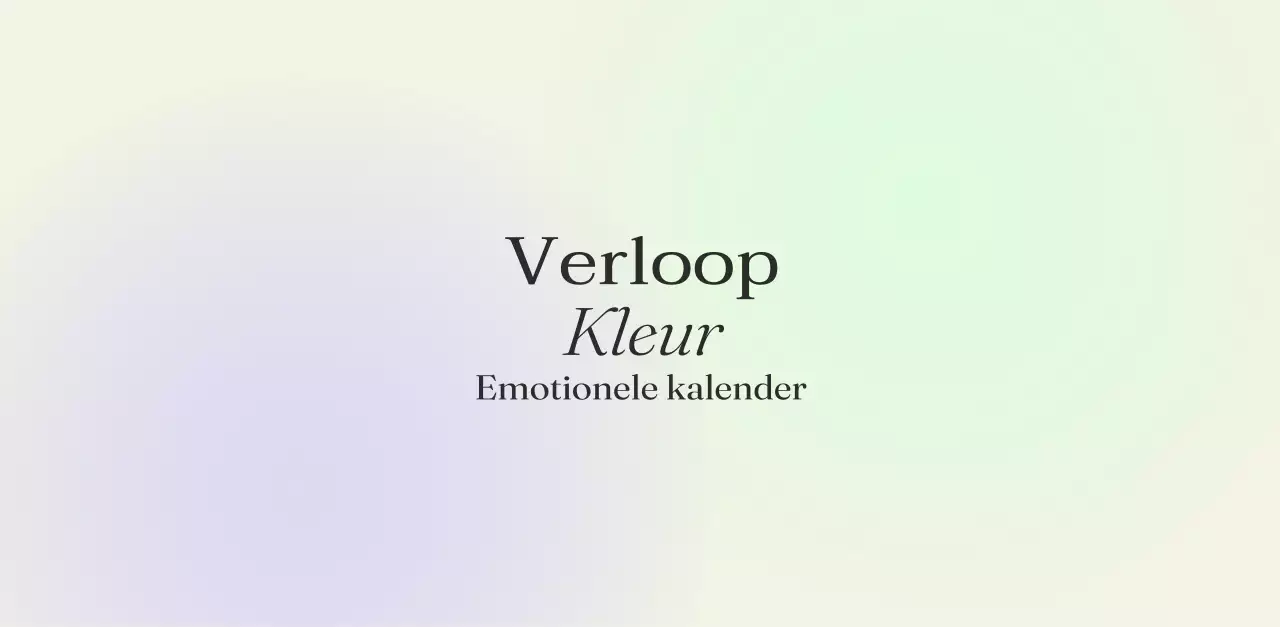Minimalistische kalender met kleurverloop