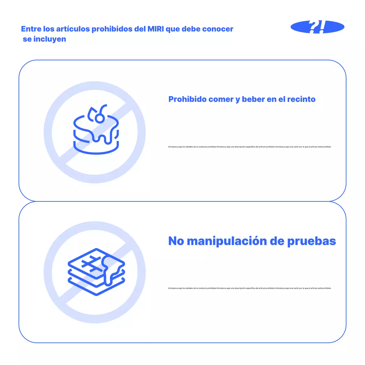 Guía de suministro de información Blue Modern