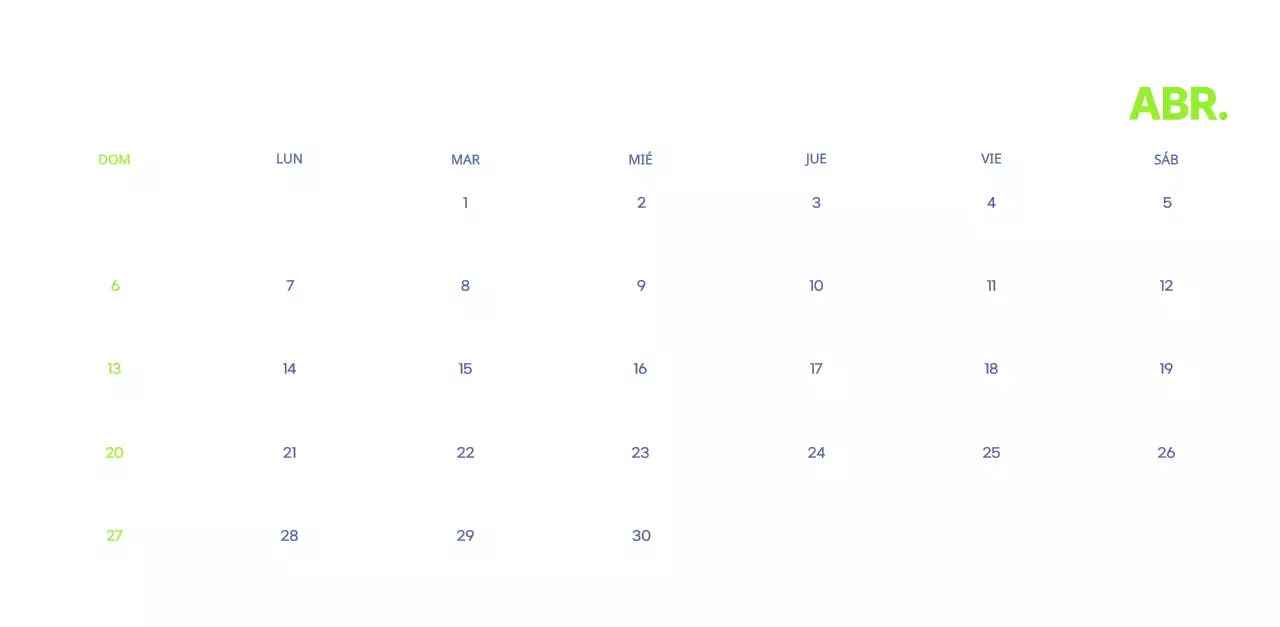 Calendario comercial con simpáticas ilustraciones