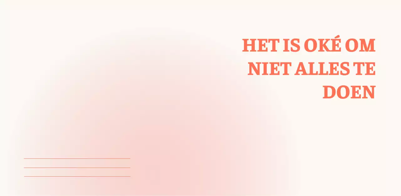 Minimalistische kalender met kleurverloop